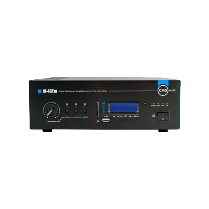 M-43TM | Одноканальный микшер – усилитель для 100V / 70V и низкоомных АС, 40W, MP3, FM, Bluetooth