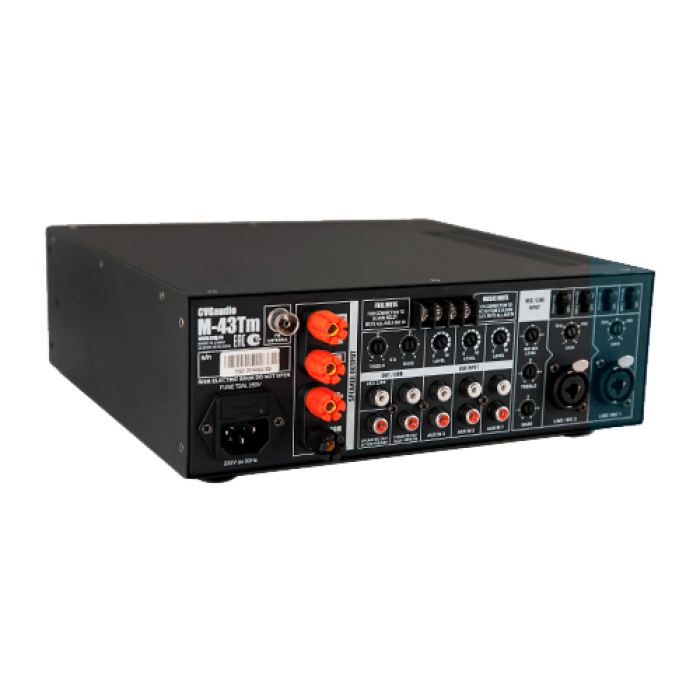 M-43TM | Одноканальный микшер – усилитель для 100V / 70V и низкоомных АС, 40W, MP3, FM, Bluetooth