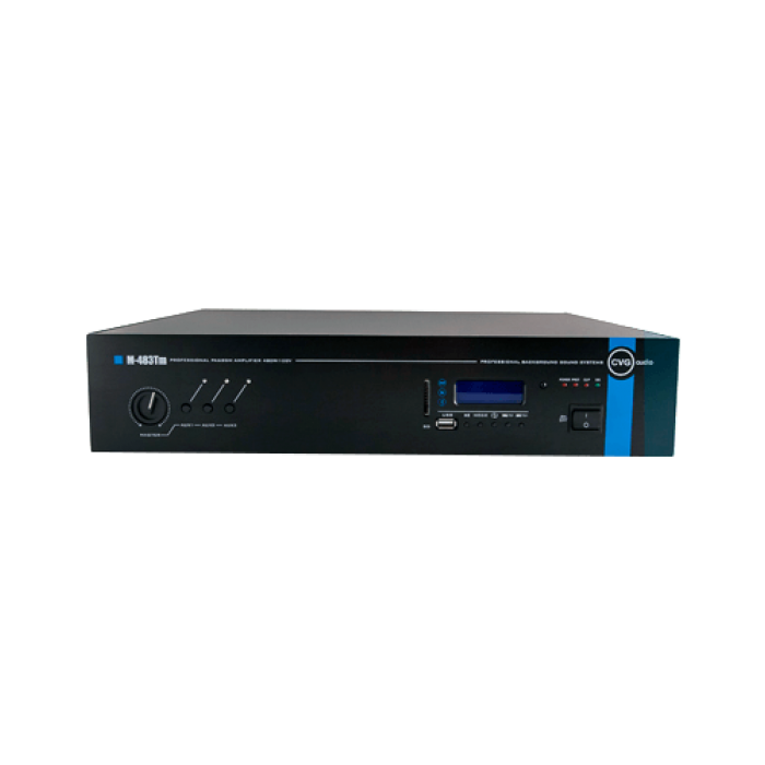 M-483TM | Профессиональный микшер – усилитель для 100V / 70V и низкоомных АС, 480W, MP3, FM, Bluetooth