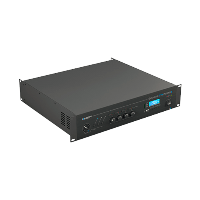 M-483TMZ | Микшер – усилитель с четырьмя управляемыми спикерными зонами для 100V / 70V и низкоомных АС, 480W, MP3, FM, Bluetooth