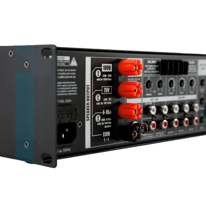 M-653TM | Профессиональный микшер – усилитель для 100V / 70V и низкоомных АС, 650W, MP3, FM, Bluetooth