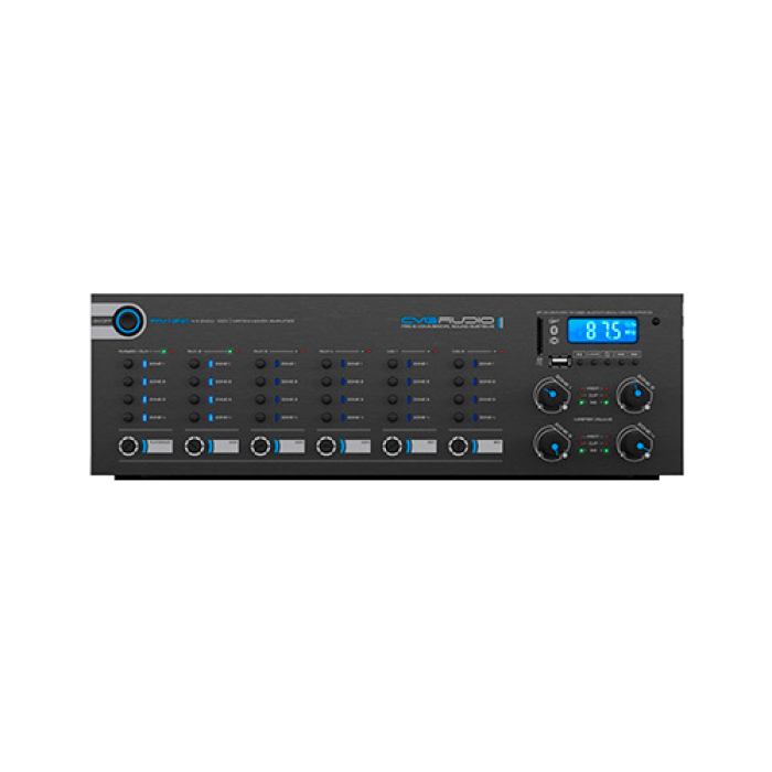 PTM-4240DM |  4-x зонный матричный микшер-усилитель для многозонных систем коммерческого звука, 240W, Mp3 (USB/SD), FM, Bluetooth