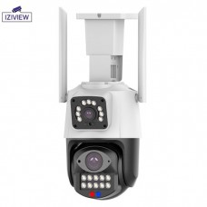 IZIVIEW-R21ZU4G IP, 4G, 4 Мп + 4 Мп, ИК 20 м, LED 30 м, поворотная, микрофон, динамик 12 В