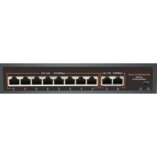 POE-82E-1 | коммутатор PoE 8+2 портов, металлический корпус