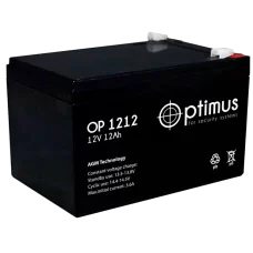 Optimus OP 1212. Аккумуляторная батарея 12В, 12 Ач