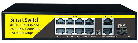 POE-803G-1 | Коммутатор PoE 8+2 гигабитных порта и SFP портом